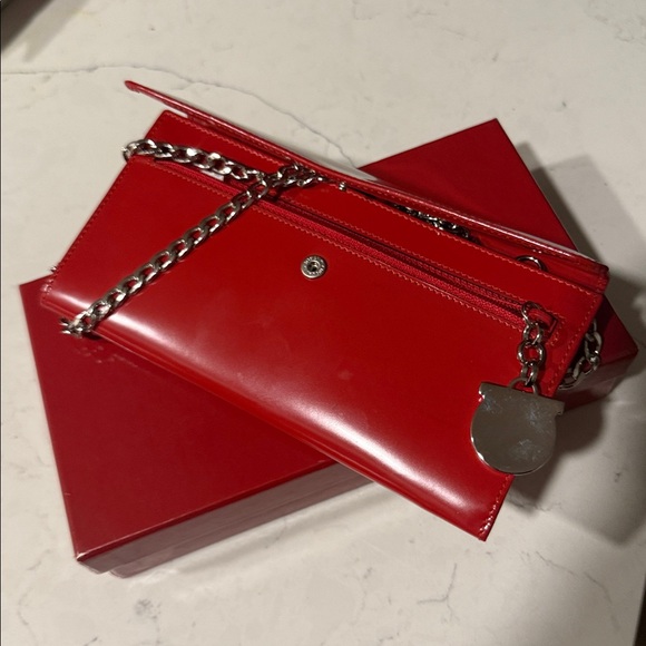 Salvatore Ferragamo Red Leather Wallet